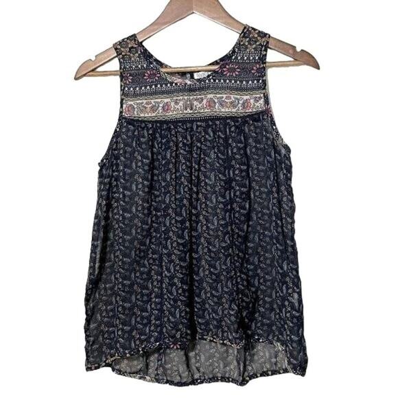 Patrons of Peace Floral and Paisley Sleeveless Small - Picture 1 of 8